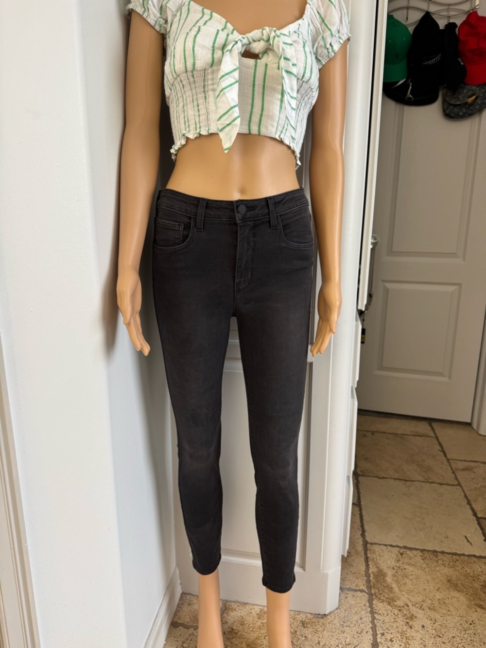L'AGENCE Black High-Rise Skinny Jeans